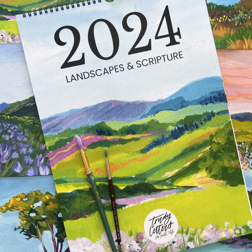 2024 Calendar with Landscapes in Background Flaylay 2