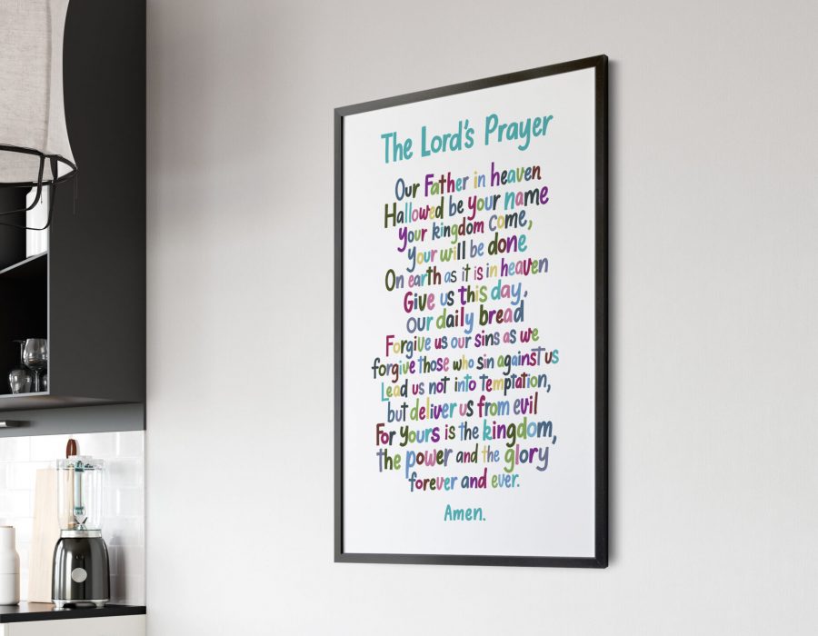 The Lord's Prayer Mock Up Dining Room