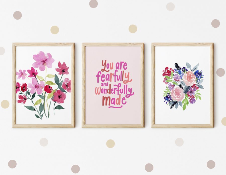 Watercolour Prints and Fearfully Made Three Kids Room